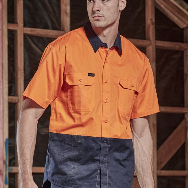  Mens Hi Vis Short Sleeve Shirt Thumbnail